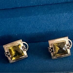 Vintage Michael Dawkins Citrine earrings